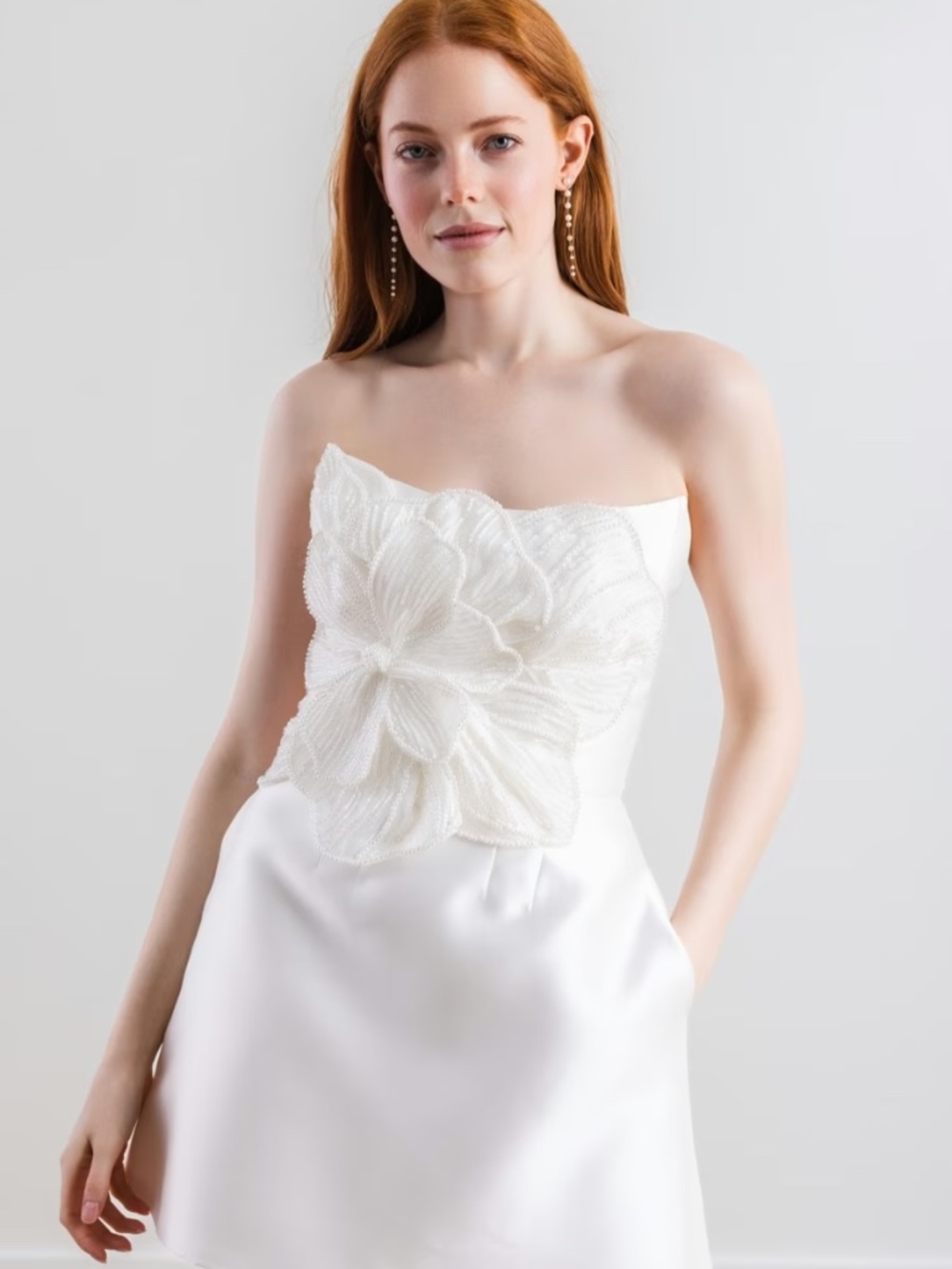 Brie by Watters White Dress - Size 8 - Picture 3 of 5